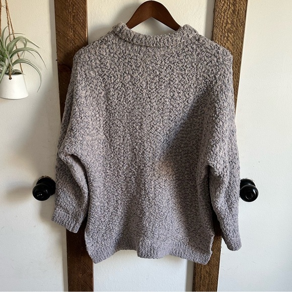 Gray Oversized Cowl Neck Sweater - Picture 10 of 15